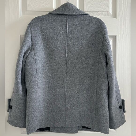 Club Monaco Relaxed Grey Pea Coat - Picture 11 of 14